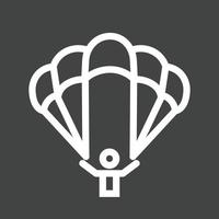 paragliden lijn omgekeerd icoon vector