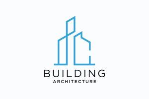 brief c voor echt landgoed verbouwing logo. bouw architectuur gebouw logo ontwerp sjabloon element. vector
