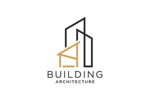 brief r voor echt landgoed verbouwing logo. bouw architectuur gebouw logo ontwerp sjabloon element. vector