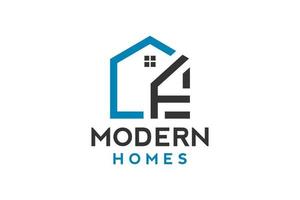 logo ontwerp van f in vector voor bouw, huis, echt landgoed, gebouw, eigendom. minimaal geweldig modieus professioneel logo ontwerp sjabloon.