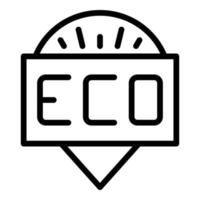 eco reizen icoon schets vector. Woud familie vector