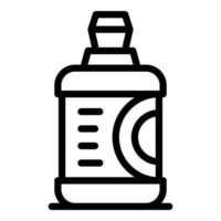 keuken schoon fles icoon schets vector. schotel wassen vector