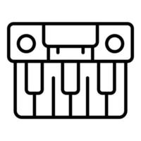 elektronisch synthesizer icoon schets vector. audio instrument vector