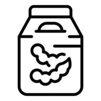 soja drinken pak icoon schets vector. groente melk vector