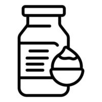 amandel melk icoon schets vector. groente soja vector