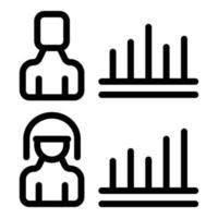 geslacht Gezondheid icoon schets vector. seks onderwijs vector