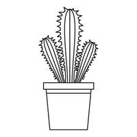 trichocereus candicanen icoon, schets stijl vector