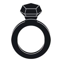 ring met edelsteen icoon, gemakkelijk stijl vector