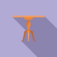 tafel staan icoon vlak vector. hout meubilair vector