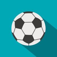 voetbal bal icoon, vlak stijl vector