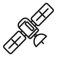ruimte satelliet icoon schets vector. controle centrum vector