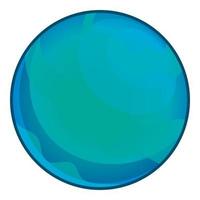 Neptunus planeet icoon, tekenfilm stijl vector