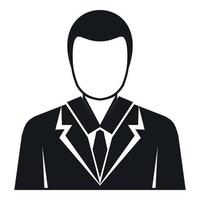 zakenman avatar icoon, gemakkelijk stijl vector