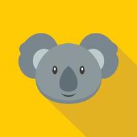 koala icoon, vlak stijl vector