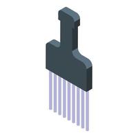 pruik gereedschap icoon isometrische vector. Afrikaanse haar- vector