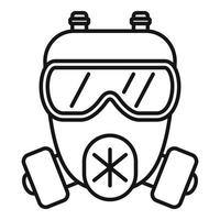 lucht gas- masker icoon schets vector. chemisch gasmasker vector