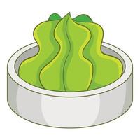 wasabi icoon, tekenfilm stijl vector