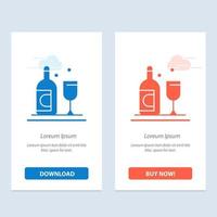 fles glas Ierland blauw en rood downloaden en kopen nu web widget kaart sjabloon vector