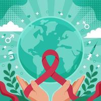 wereld aids dag achtergrond vector