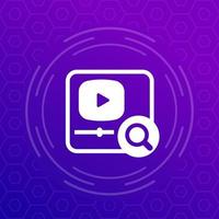 video zoeken icoon voor web vector