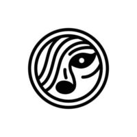 illustratie abstract zanger een oog sleutel Notitie logo ontwerp vector