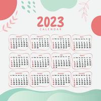 kalender 2023 achtergrond abstract sjabloon ontwerp vector