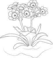 bloemen Afdeling van hand- tekening vector illustratie wijnoogst ontwerp elementen boeket bloemen natuurlijk verzameling kleur bladzijde en boek voor volwassen en kinderen isoleren Aan wit achtergrond.