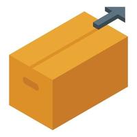 Actie karton doos icoon isometrische vector. huis onderhoud vector