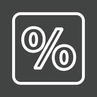 percentage lijn omgekeerd icoon vector