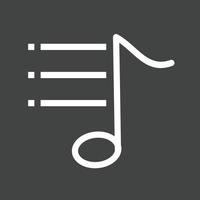 muziek- opties lijn omgekeerd icoon vector