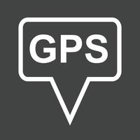 GPS ii lijn omgekeerd icoon vector