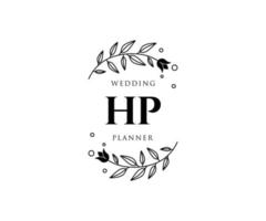 hp initialen brief bruiloft monogram logos verzameling, hand- getrokken modern minimalistisch en bloemen Sjablonen voor uitnodiging kaarten, opslaan de datum, elegant identiteit voor restaurant, boetiek, cafe in vector