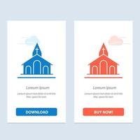 kerk viering christen kruis Pasen blauw en rood downloaden en kopen nu web widget kaart sjabloon vector