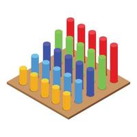 montessori speelgoed- bars icoon isometrische vector. school- spel vector