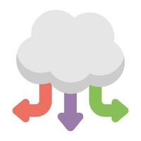 trendy cloudnetwerk vector