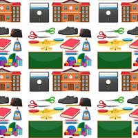 set stationaire tools en school naadloos vector