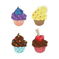 vector illustratie van cakes verzameling