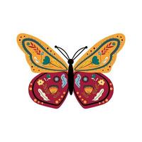 vlinders en met patroon vector