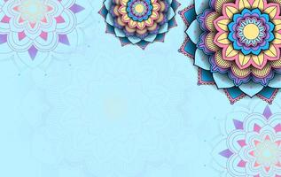 achtergrond sjabloon met mandala patroon ontwerp