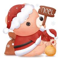 schattig Kerstmis baby beer illustratie vector