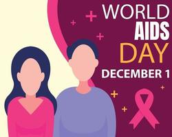 illustratie vector grafisch van man en vrouw samen, perfect voor Internationale dag, s werelds AIDS dag, vieren, groet kaart, enz.