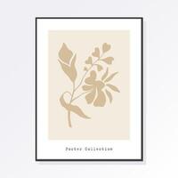 modieus matisse botanisch muur kunst met bloemen patronen in pastel kleuren, boho decor, minimalistische kunst, illustratie, poster, ansichtkaart. verzameling voor decoratie. reeks van abstract mode creativiteit. vector