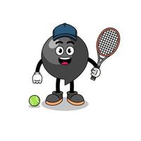 komma symbool illustratie net zo een tennis speler vector