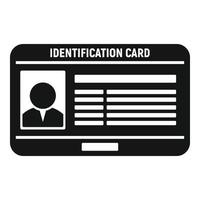 ID kaart kaart identificatie icoon gemakkelijk vector. foto identiteit vector