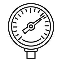 pomp manometer icoon schets vector. gas- druk vector