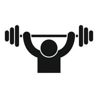 barbell inspanning icoon gemakkelijk vector. idee succes vector