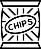 lijn icoon voor chips vector