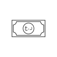 Oman valuta icoon symbool, omani rial, omr teken. vector illustratie