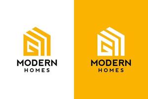 logo ontwerp van g in vector voor bouw, huis, echt landgoed, gebouw, eigendom. minimaal geweldig modieus professioneel logo ontwerp sjabloon Aan dubbele achtergrond.