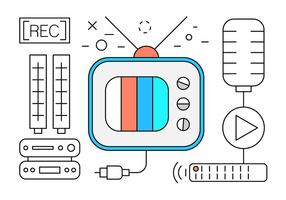 Gratis Lineaire Elektronica Pictogrammen vector